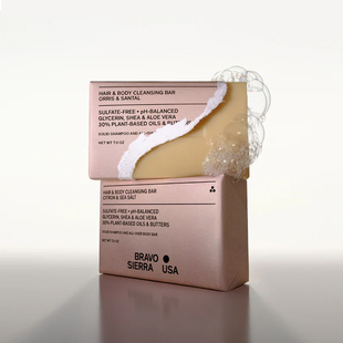 Bravo Sierra-佛手柑麝香滋养椰子油洗发和沐浴于一体的清洁皂