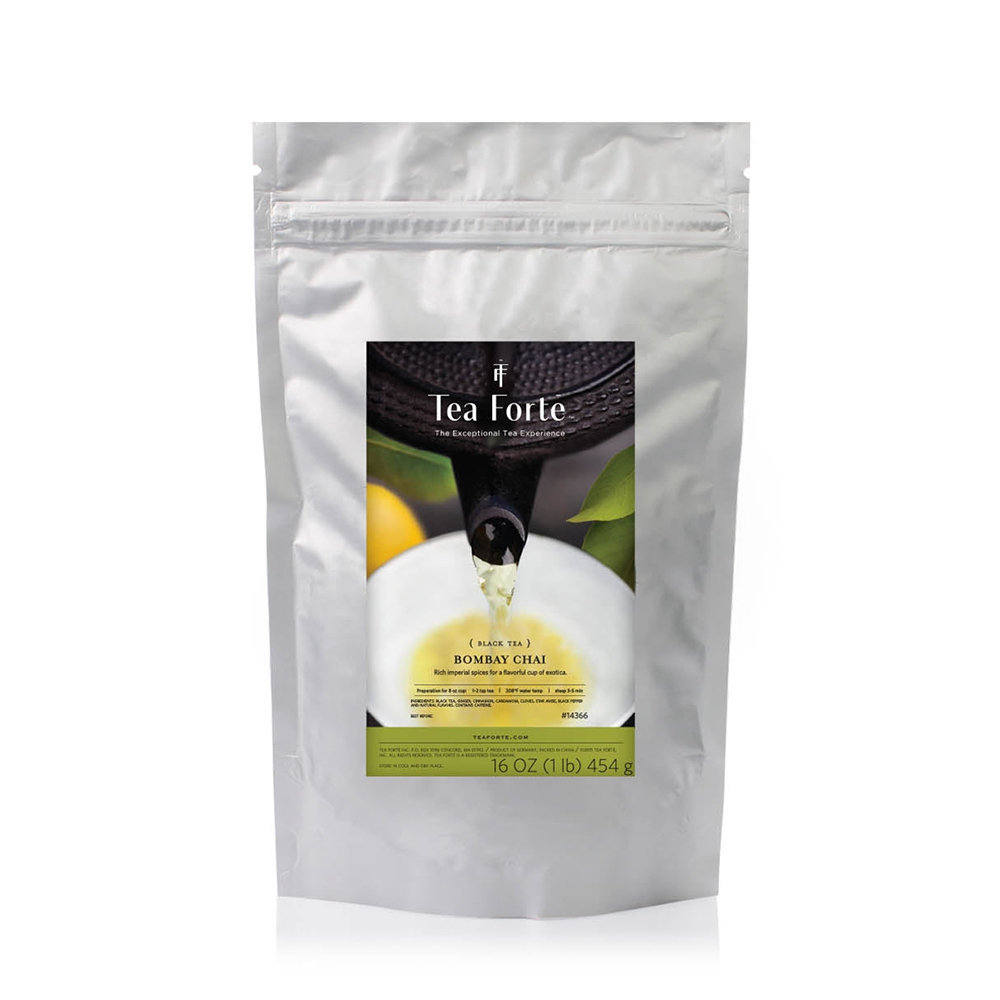Tea Forte-BOMBAY CHAI孟买茶传统暖心香料红茶含咖啡因茶叶454g