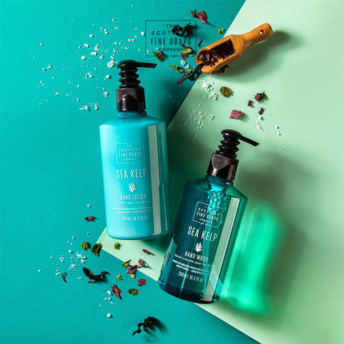 Scottish Fine Soaps-海藻清新清洁保湿润泽修护洗手液护手霜套装