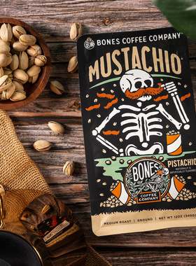 Bones Coffee-白骨咖啡Mustachio小胡子开心果中度烘焙咖啡豆340g
