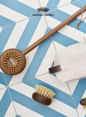 Andrée Jardin-法国 长柄猪鬃毛干刷身体按摩洗澡搓背双面沐浴刷