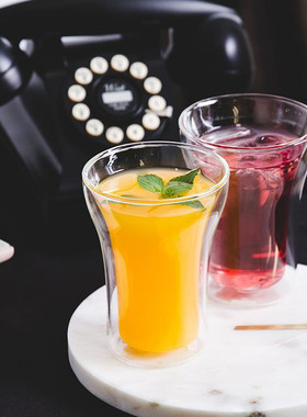 Bodum-波顿 ASSAM 透明双层耐冷热玻璃 卡布奇诺/咖啡杯 2只