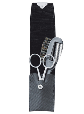 Erbe Solingen-德国索林根Inox 男士胡须护理两件套 碳纤维皮套