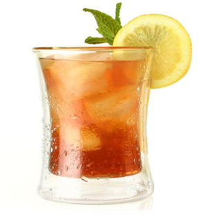 Tea Forte-POOM 手工吹制 透明双层耐冷热玻璃冷饮杯茶杯 296ml