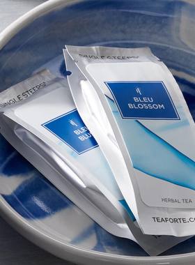 Tea Forte-BLEU 蓝色 无咖啡因花草茶精品独立包装茶袋礼盒 15包