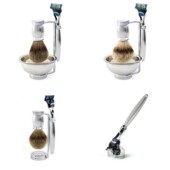 Jagger 支架 Bulbous Edwin 金属五层刀片卡夹剃须刀 刷 皂碗套装