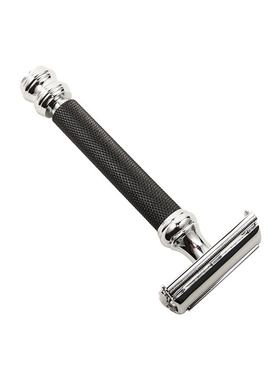 Parker-美国帕克 76R 黑色镀铬手柄 蝶式梳开双刃安全剃须刀