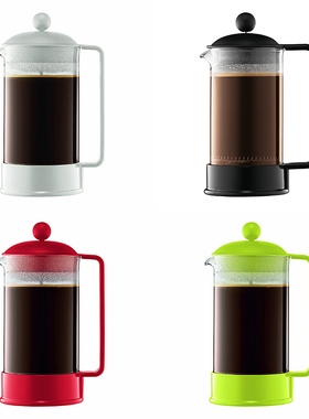 Bodum-波顿 BRAZIL 经典 玻璃咖啡手冲法压壶 3杯8杯 波兰制造