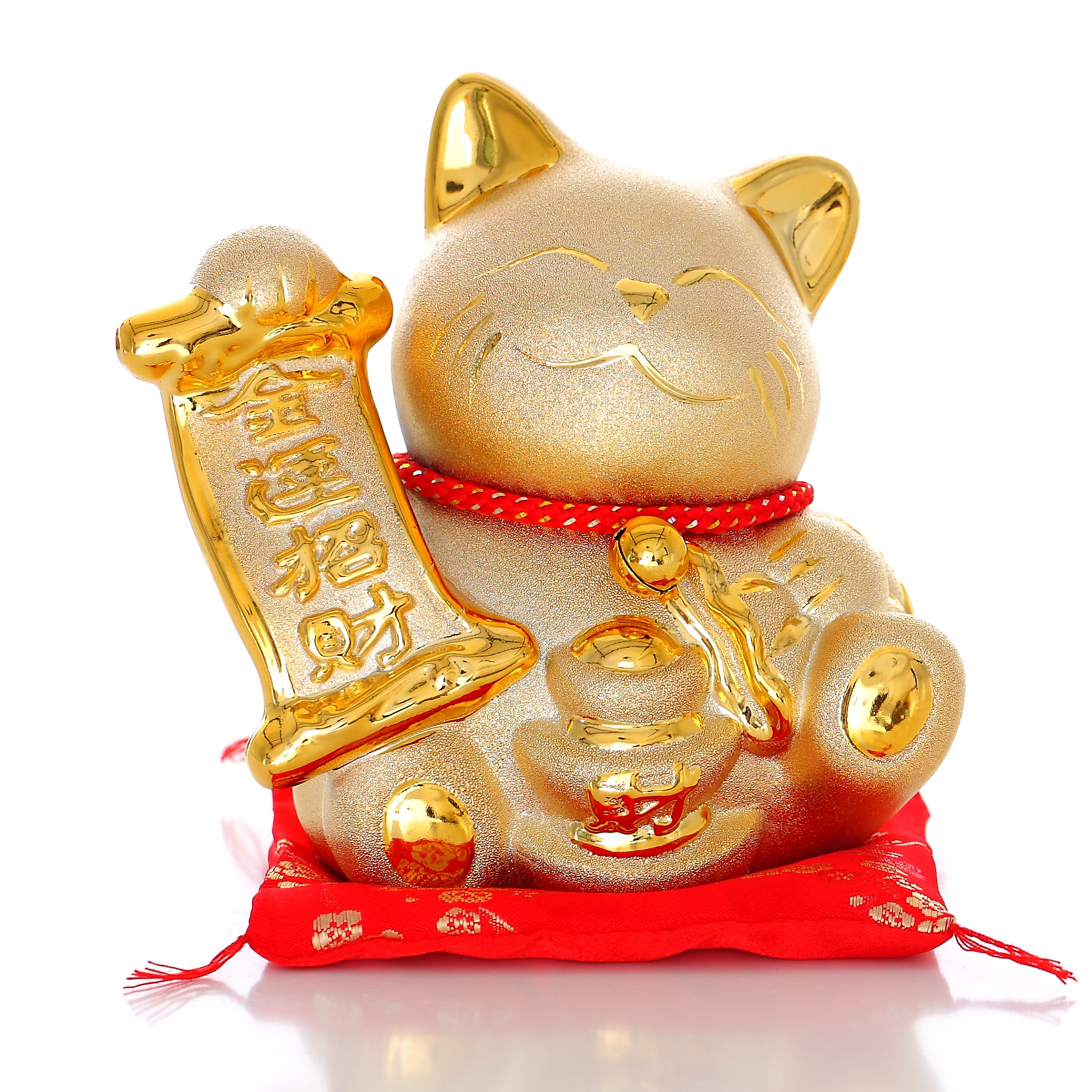金色中号陶瓷招财猫存钱罐摆件开业礼物金运招财猫发财猫创意礼品