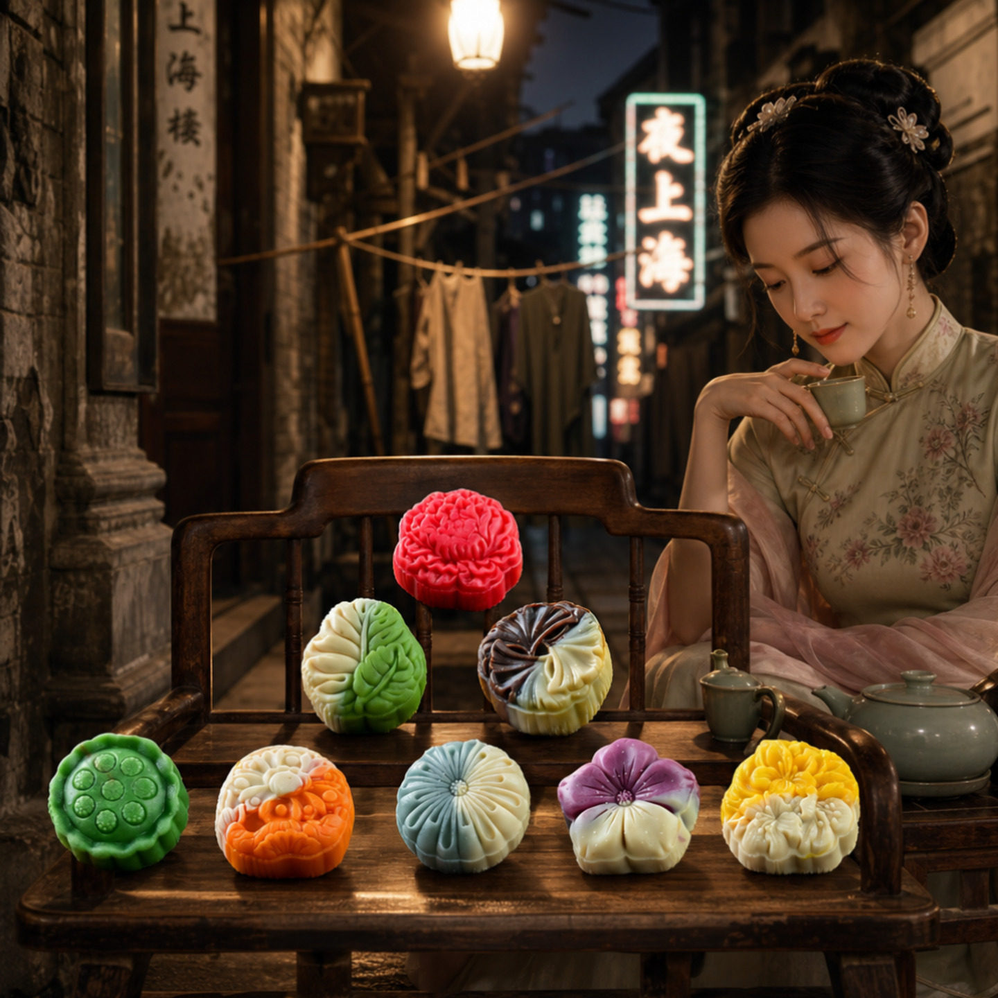 中式茶味糕点月饼茶点散装伴手桃山结婚点心订婚摆台周岁批发定制