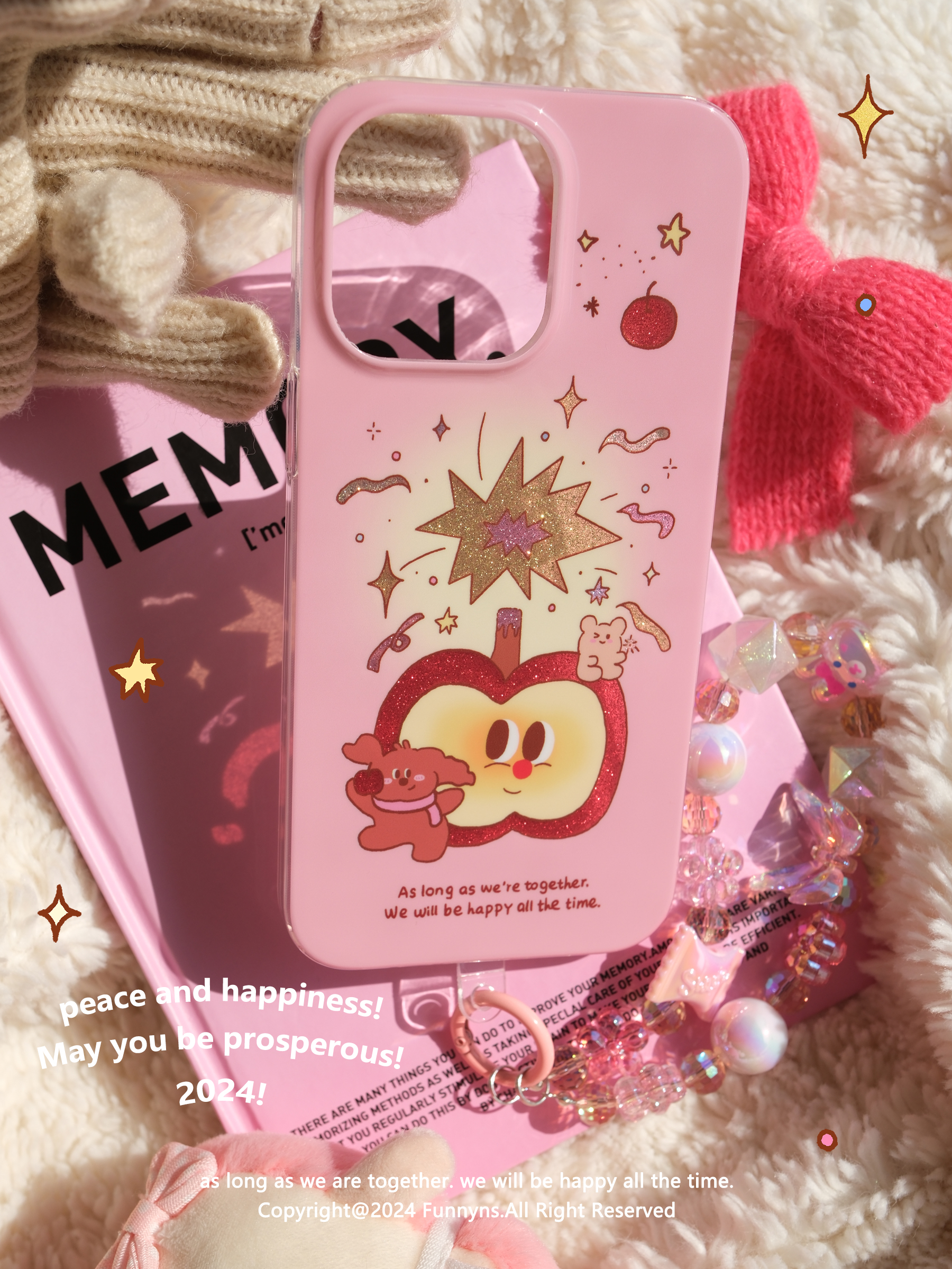 iphone15甜美新年闪粉imd