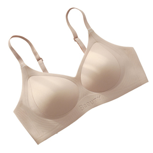固定杯柔软果冻胶软支撑上托无痕内衣女防下垂无钢圈大码 文胸 薄款
