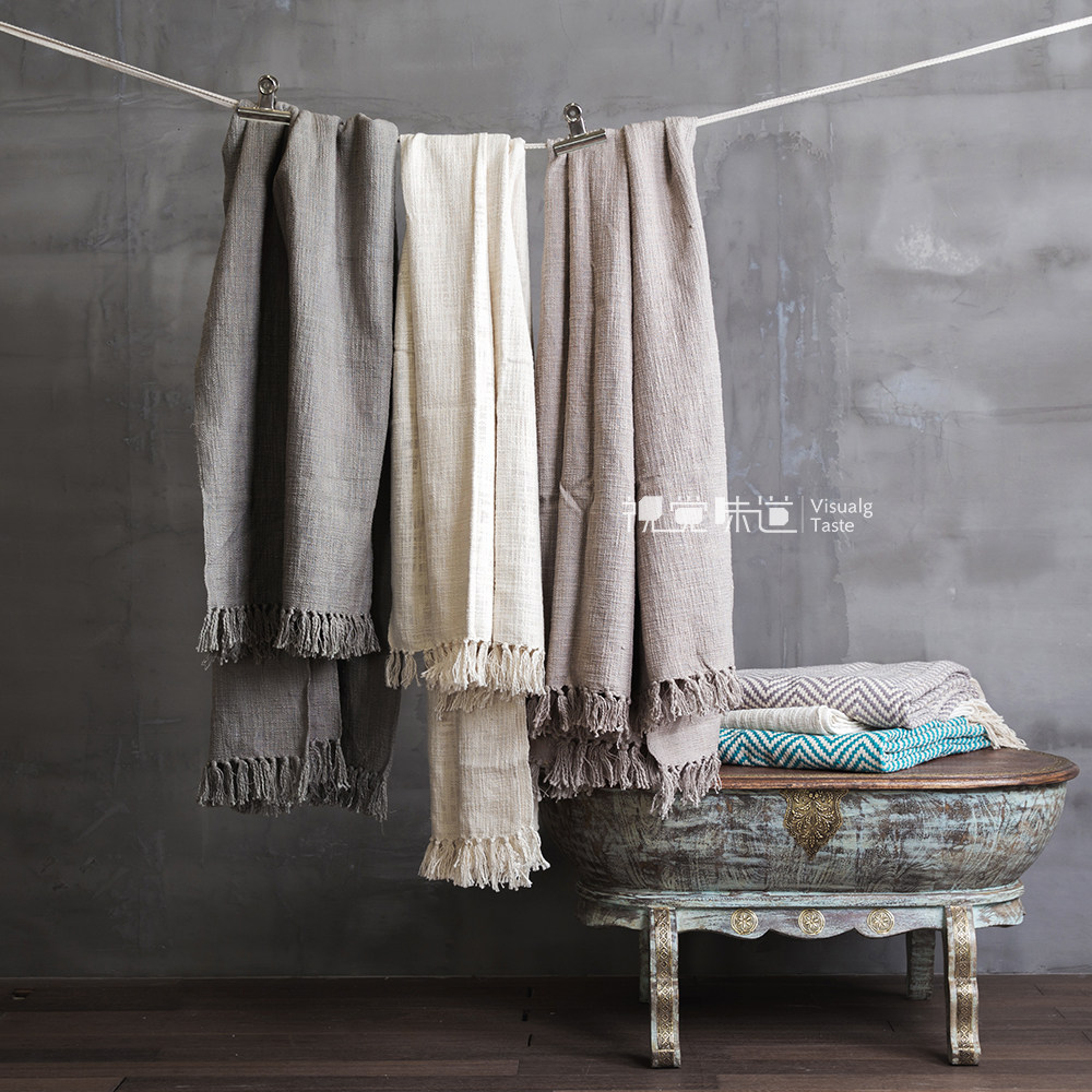 印度进口纯色棉布搭毯沙发毯盖毯床盖沙滩巾披肩沙发套家具防尘罩,居家布艺,海绵垫/布料/面料/手工diy,淘宝优惠券,粉丝福利购,淘宝优惠卷