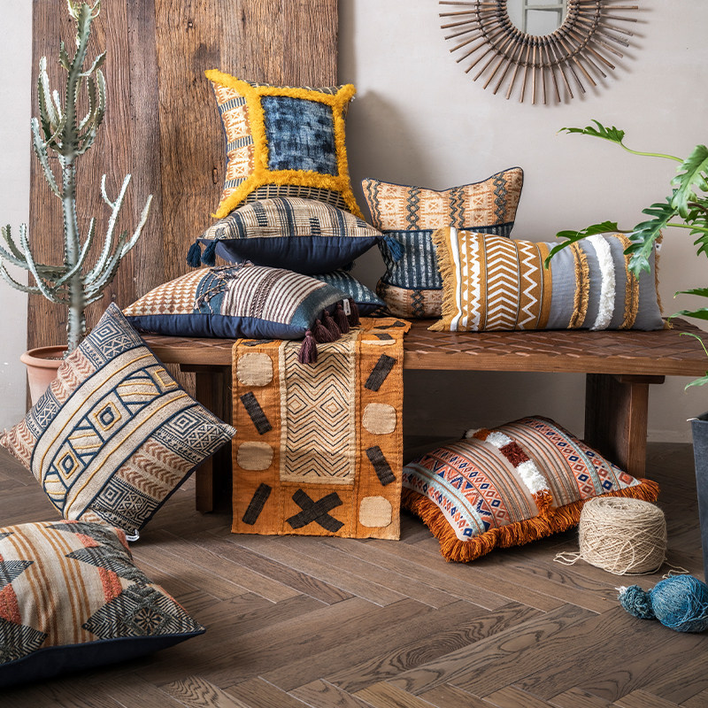 视觉味道 复古波西米亚抱枕摩洛哥民族风民宿客厅沙发棉靠垫靠枕,居家布艺,靠垫/抱枕,淘宝优惠券,粉丝福利购,淘宝优惠卷