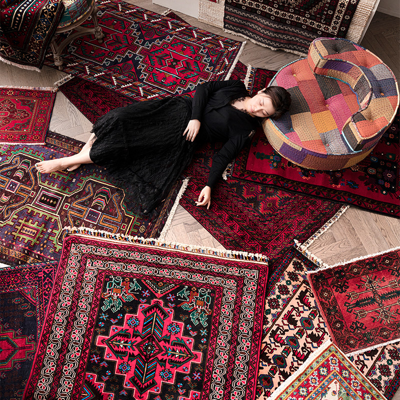 进口手工羊毛入户门垫轻奢地毯民族复古地垫玄关卧室挂毯ins脚垫,居家布艺,地毯,淘宝优惠券,粉丝福利购,淘宝优惠卷