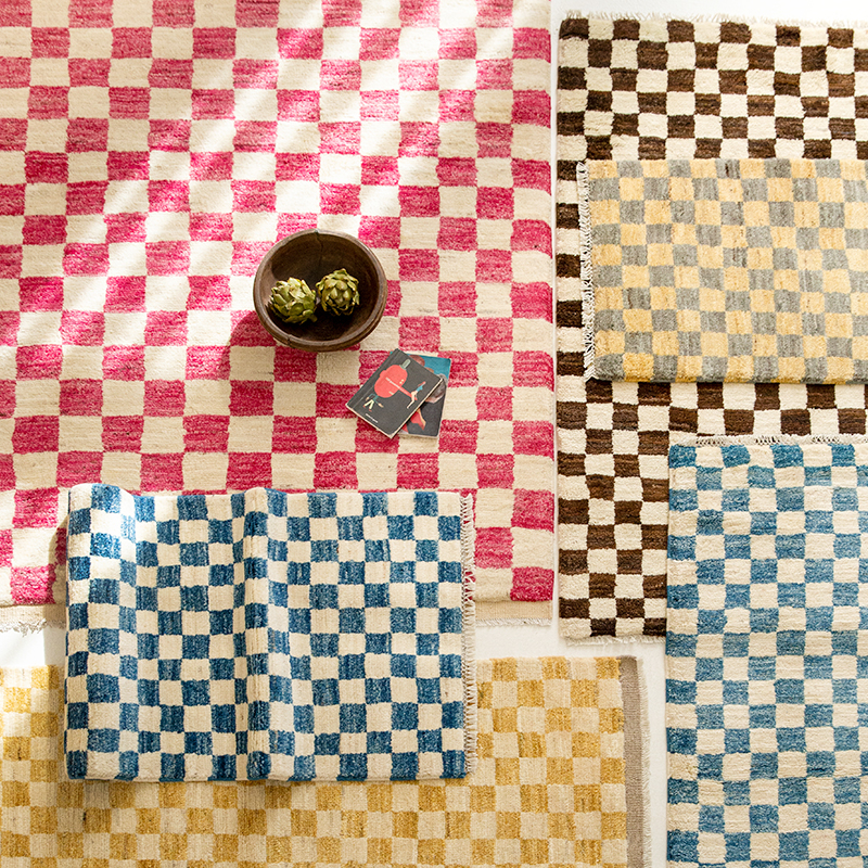 入户门现代简约羊毛进口手工地垫