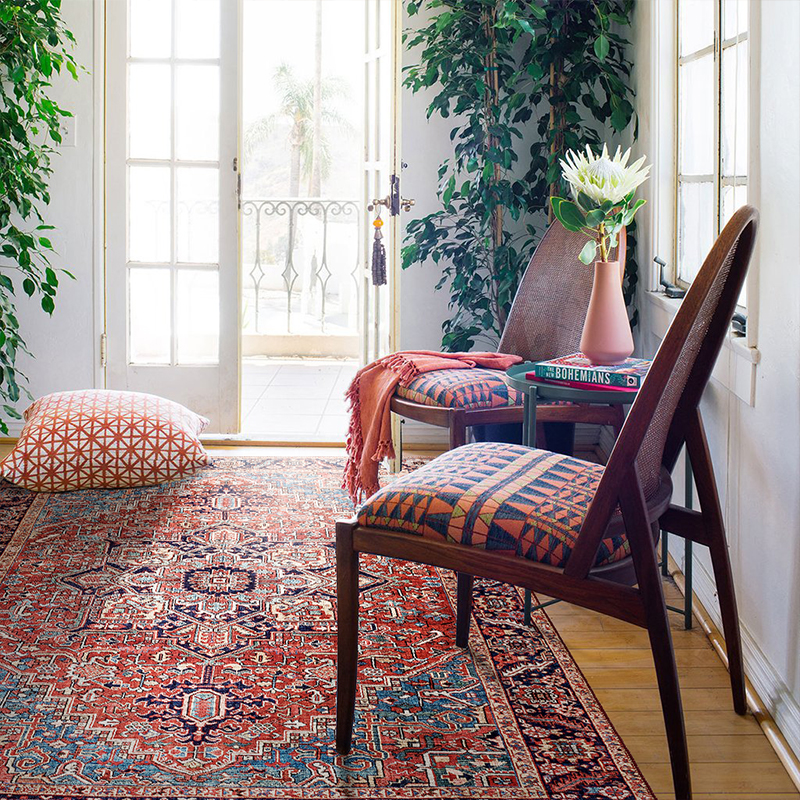 复古欧式风卧室床边柔软波斯地毯