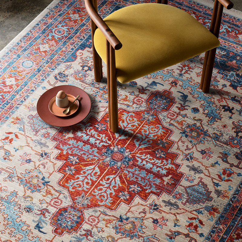 视觉味道 红色地毯美式波斯客厅沙发茶几垫子卧室床边ins风高级感,居家布艺,地毯,淘宝优惠券,粉丝福利购,淘宝优惠卷