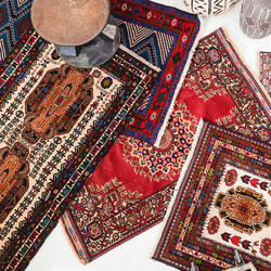 阿富汗进口手工打结羊毛地毯复古装饰地毯挂毯地垫玄关客厅床边毯