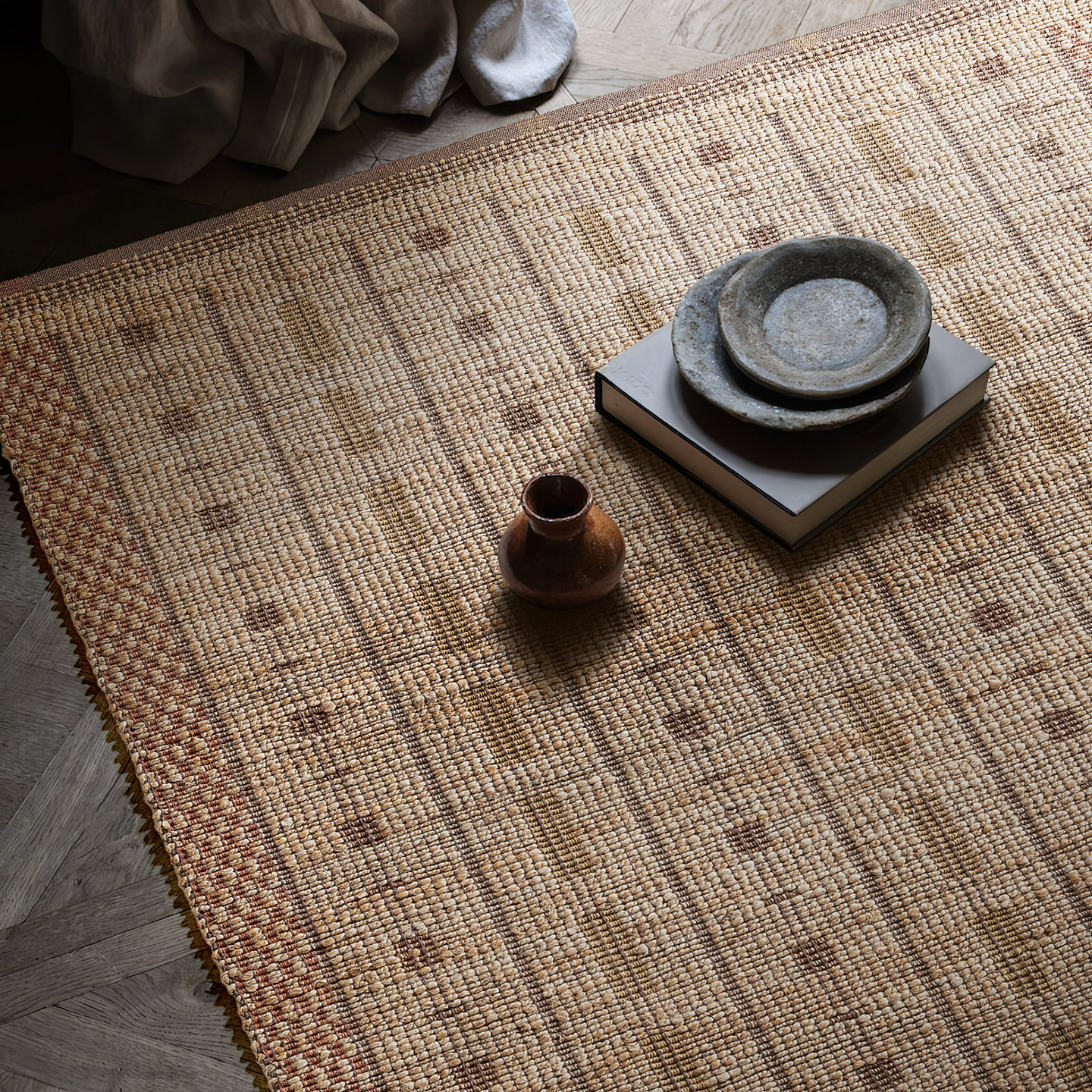 视觉味道 进口手工黄麻地毯编织复古客厅沙发无胶ins中古风高级感,居家布艺,地毯,淘宝优惠券,粉丝福利购,淘宝优惠卷