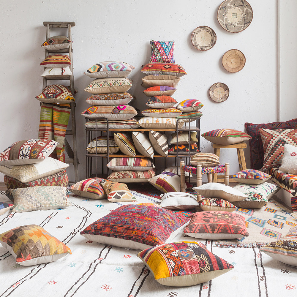 土耳其进口手工羊毛编织民宿抱枕