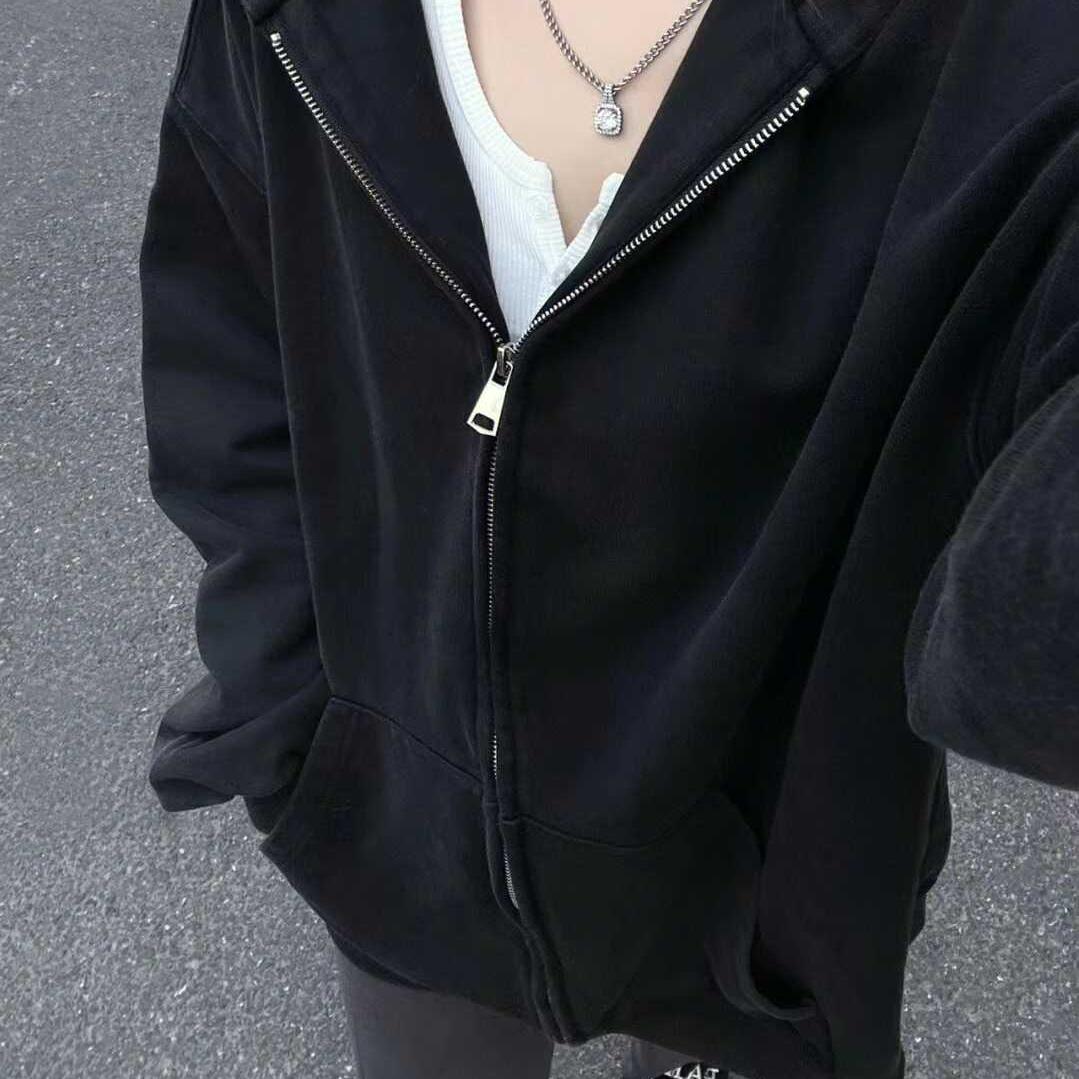 加绒加厚卫衣设计感小众纯棉宽松