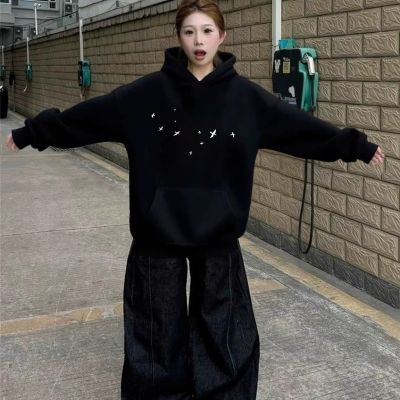 【重磅纯棉】秋冬美式连帽卫衣女