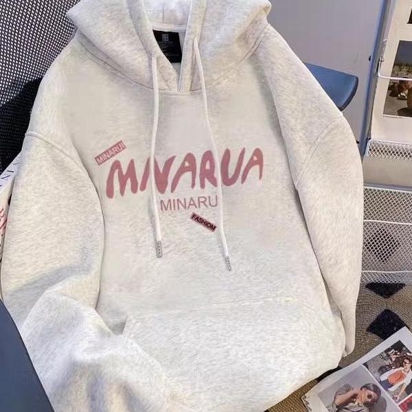 加绒加厚连帽卫衣设计感纯棉宽松