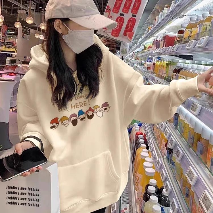 加绒加厚宽松纯棉美式连帽卫衣