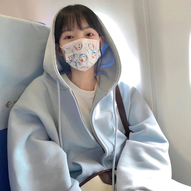 【重磅纯棉】春秋美式连帽卫衣女