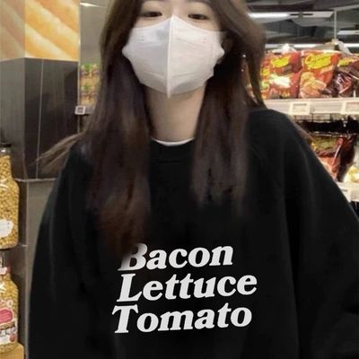 【重磅纯棉】秋冬美式圆领卫衣女