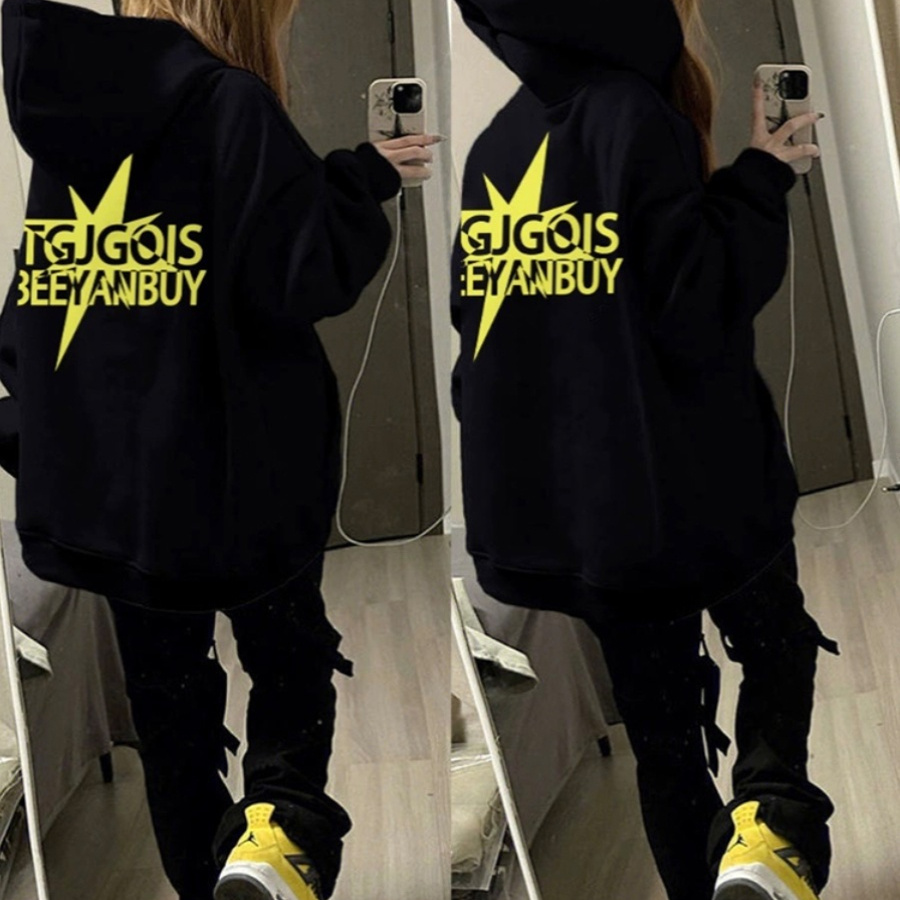 【重磅纯棉】秋冬加绒连帽卫衣女