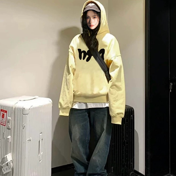 【重磅纯棉】春秋美式连帽卫衣女