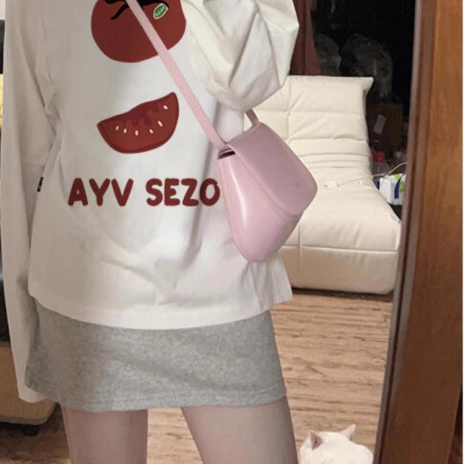 重磅纯棉女美式长袖印花