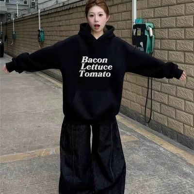 【重磅纯棉】秋冬美式连帽卫衣女