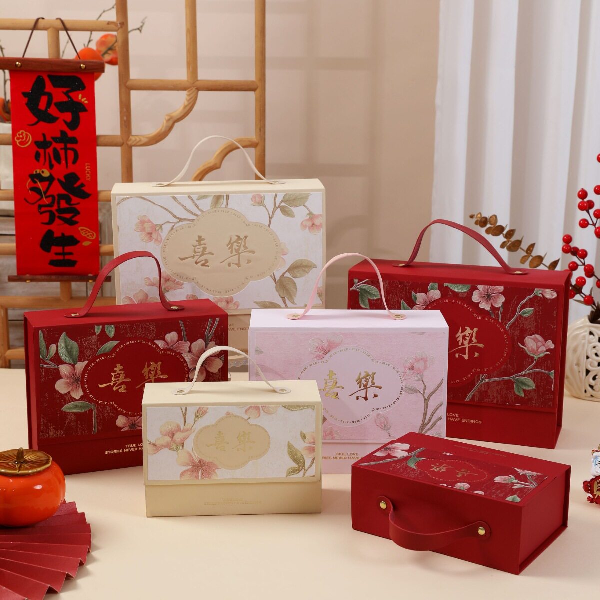 2026新款中式结婚伴手礼喜糖盒空盒现货高级感手提式喜糖盒