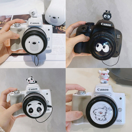 适用于佳能R50相机镜头盖200d 热靴盖m50二代R10小痰盂49mm防丢绳