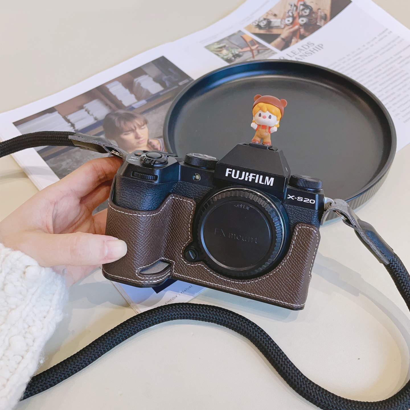 于富士XS20真皮底座相机套