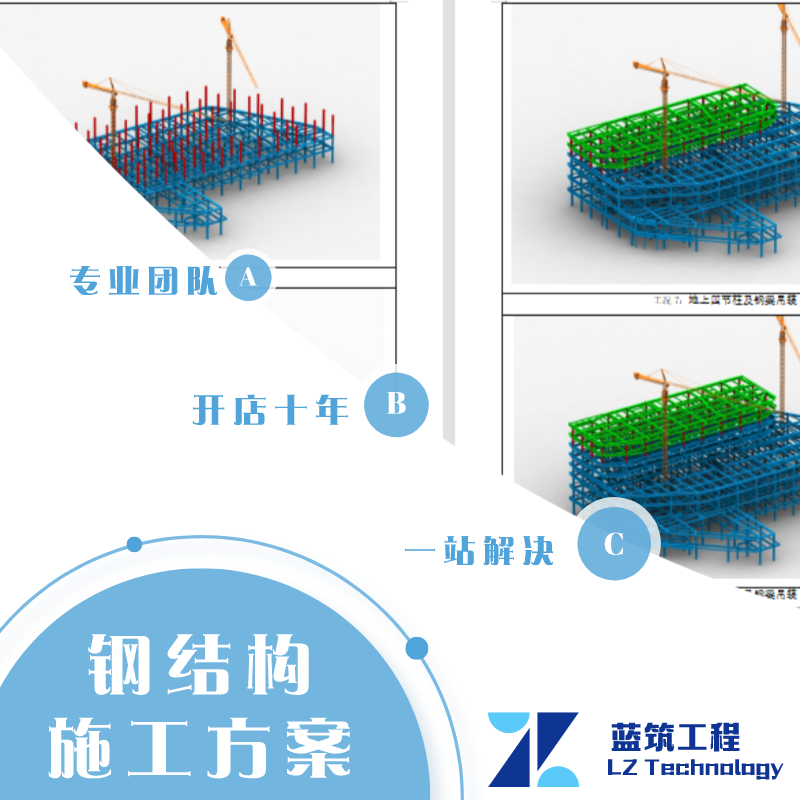 代做钢结构安装专项施工方案 bim三维方案吊车 吊篮 安全绳计算书
