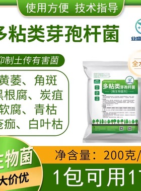 业盛旺多粘芽孢杆菌全水溶青枯病枯萎流胶病烂根黄萎病根腐姜瘟病