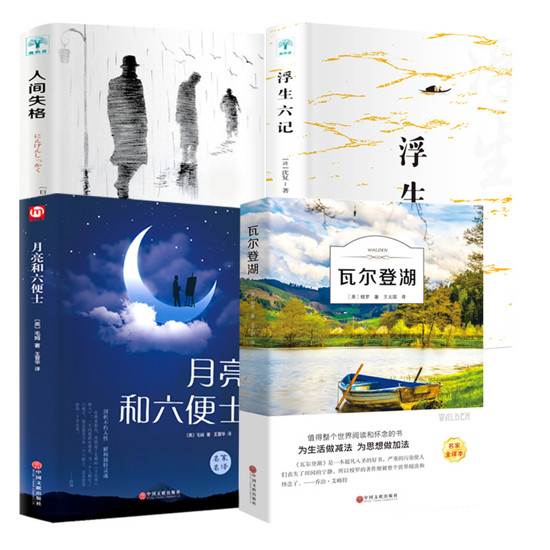 推荐中外文学小说书籍全套4册