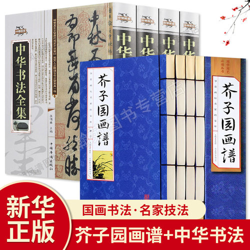 【现货速发】芥子园画谱 中华书法全集正版精装中国书法大字典学习与鉴赏 书法练习一本通培训教程历代名家收藏真迹篆刻书法作品集