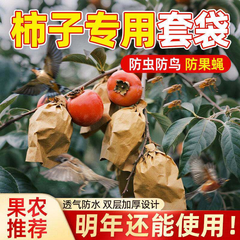 柿子专用套袋防虫防鸟保护套甜脆柿袋子防果蝇神器包水果套袋纸袋