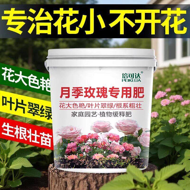 月季花玫瑰花专用肥料蔷薇盆栽不烧根通用型促根壮苗颗粒缓释肥料
