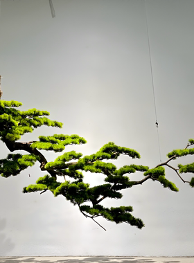 仿真悬挂松树迎客松垂吊装饰造型树景观仿真松枝中式假树室内造景