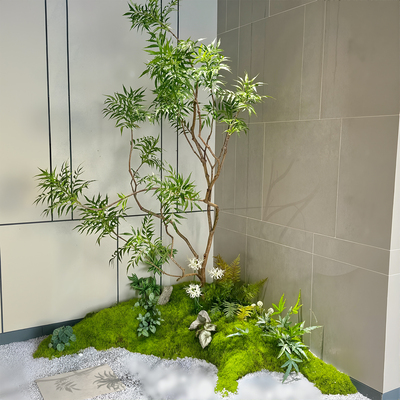 仿真十大功绿植造景室内景观假树