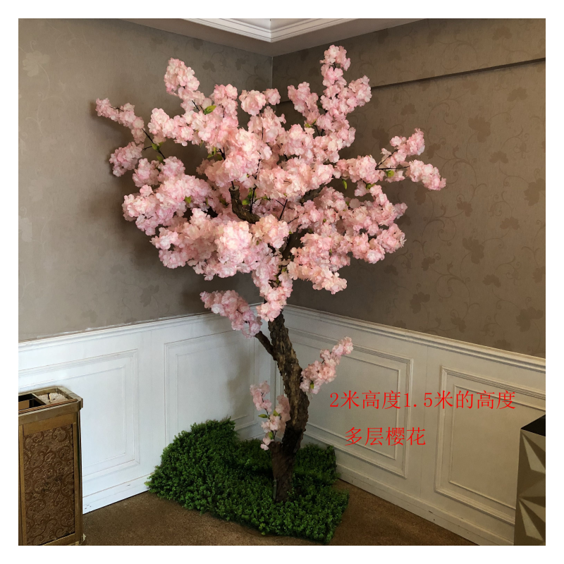 大型仿真樱花树桃花树许愿树网红打卡造景装饰假花树酒店婚庆装饰