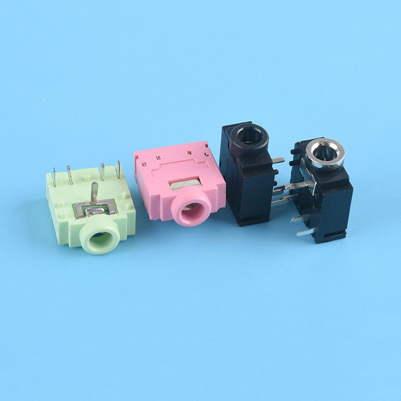 3F07 双声道母座 3.5mm音频插座5P PJ-307C耳机接口 金属头/塑口