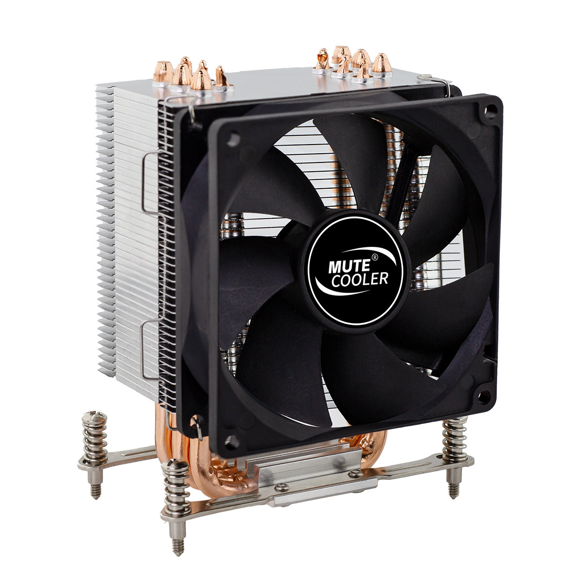 AMD四铜管CPU散热器彩灯温控版静音风扇风冷散热器