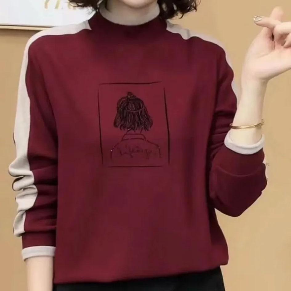 半高领双面绒打底衫女秋冬款